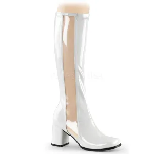 GOGO-303  White Str Patent-Clear Tpu