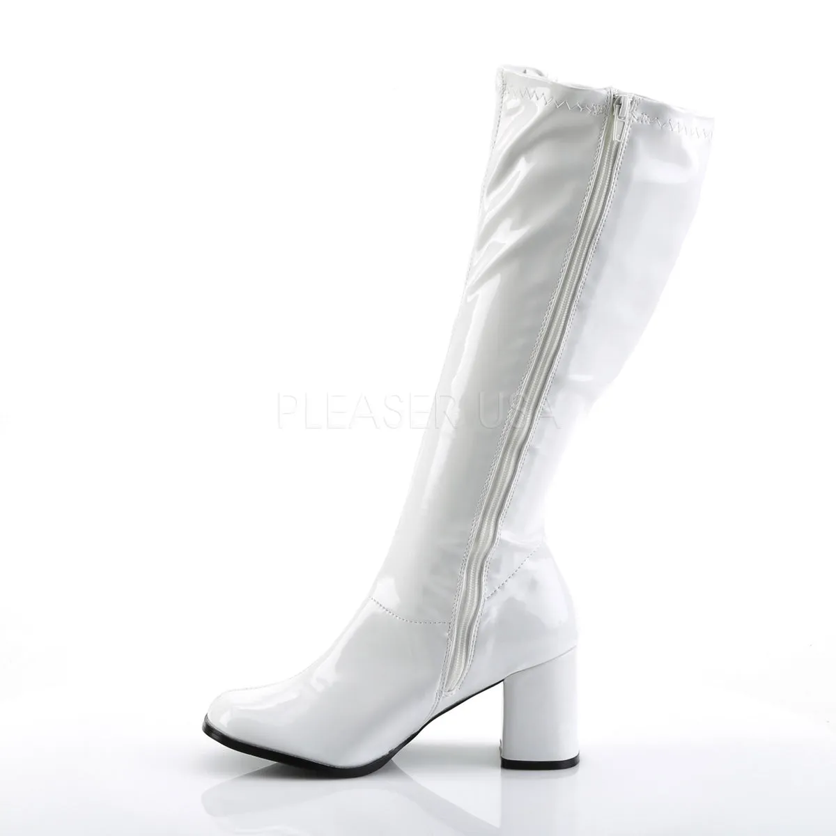 GOGO-303  White Str Patent-Clear Tpu