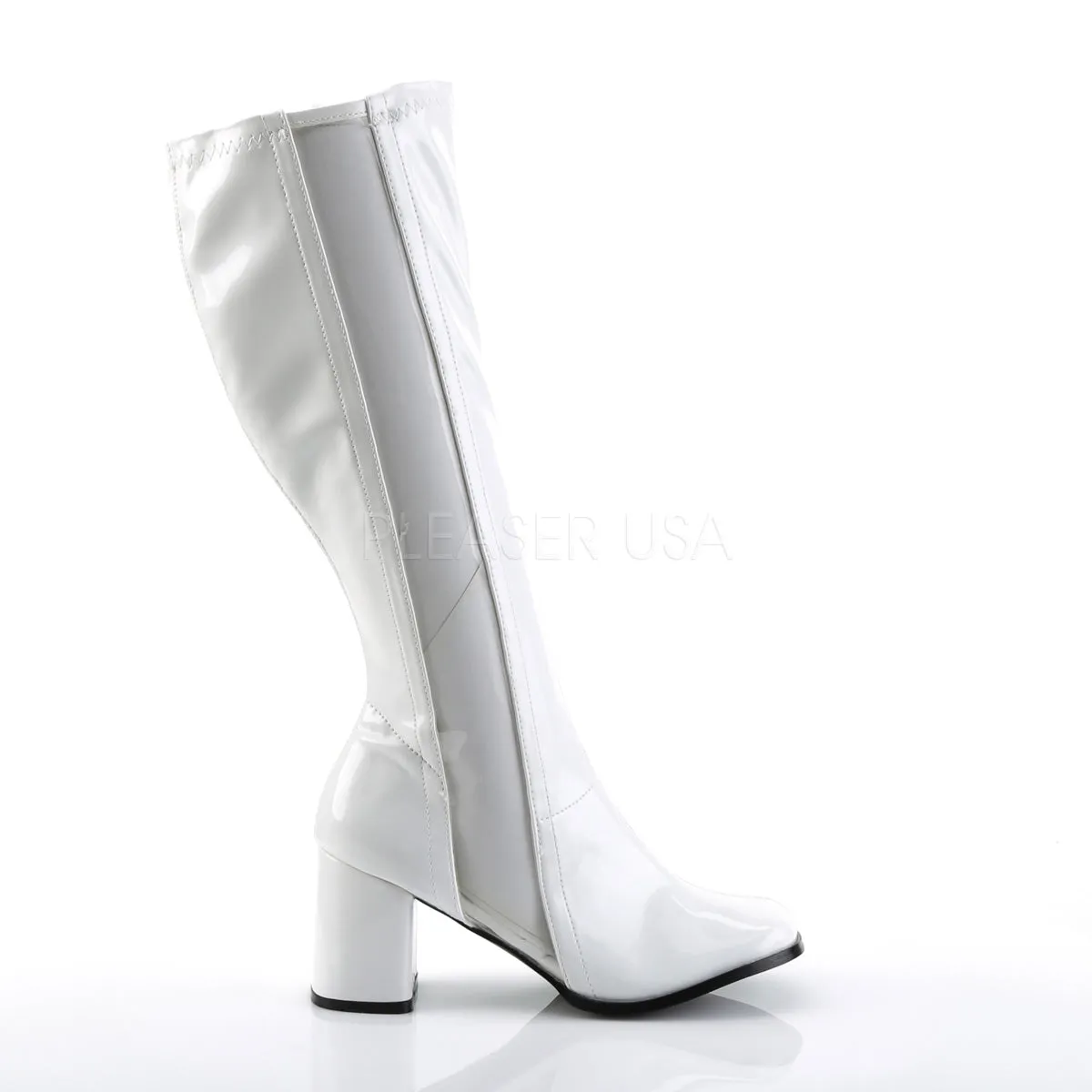GOGO-303  White Str Patent-Clear Tpu