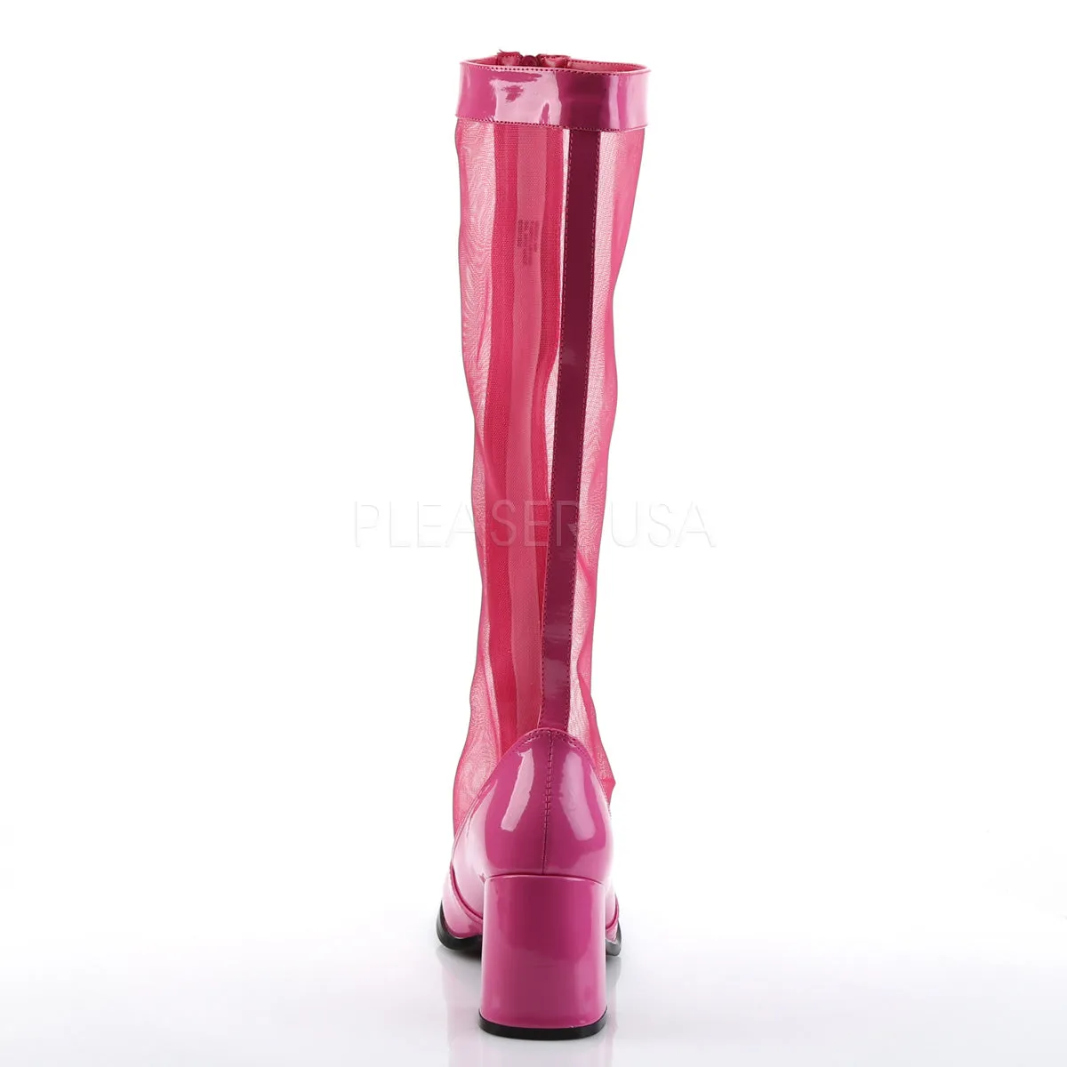 GOGO-307  HotPink Str Patent-Mesh