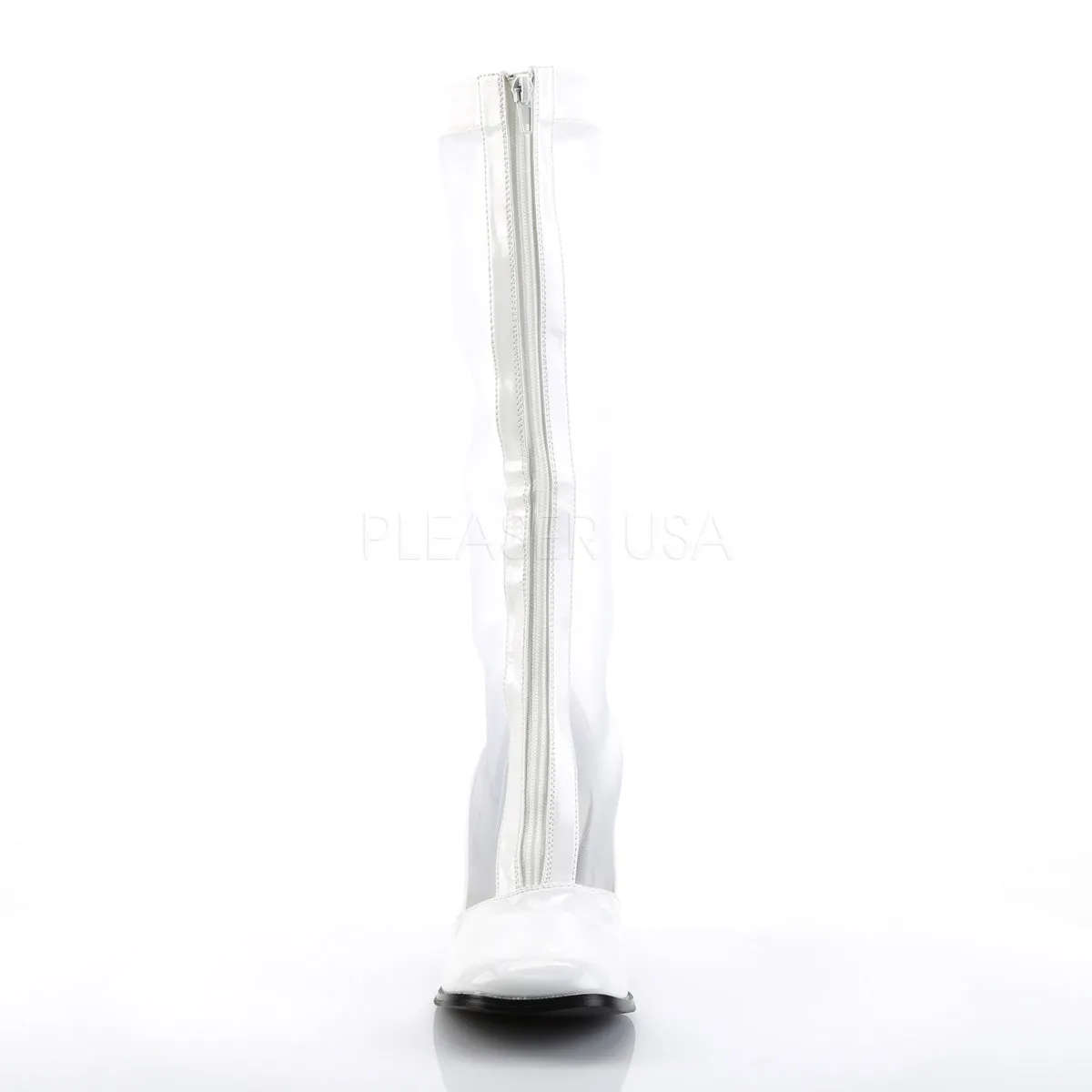GOGO-307  White Str Patent-Mesh