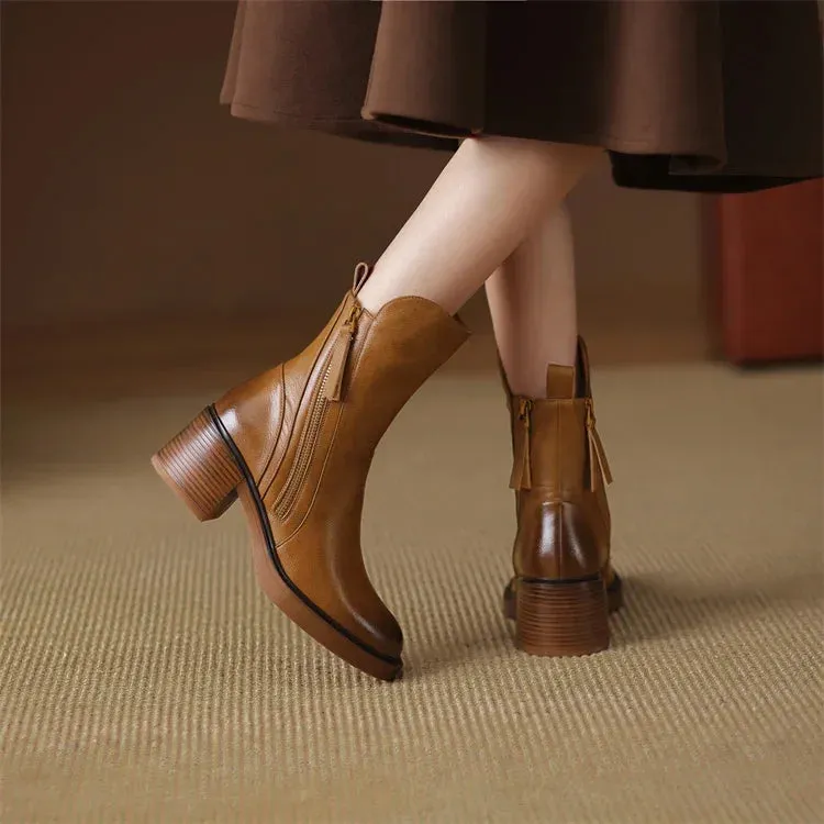 Grazia | Vegan Leather Ankle Boots