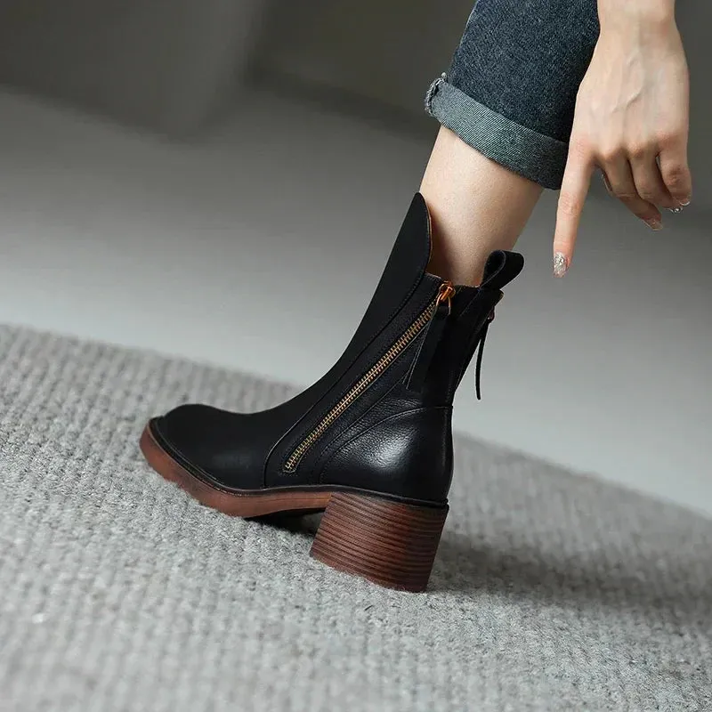 Grazia | Vegan Leather Ankle Boots