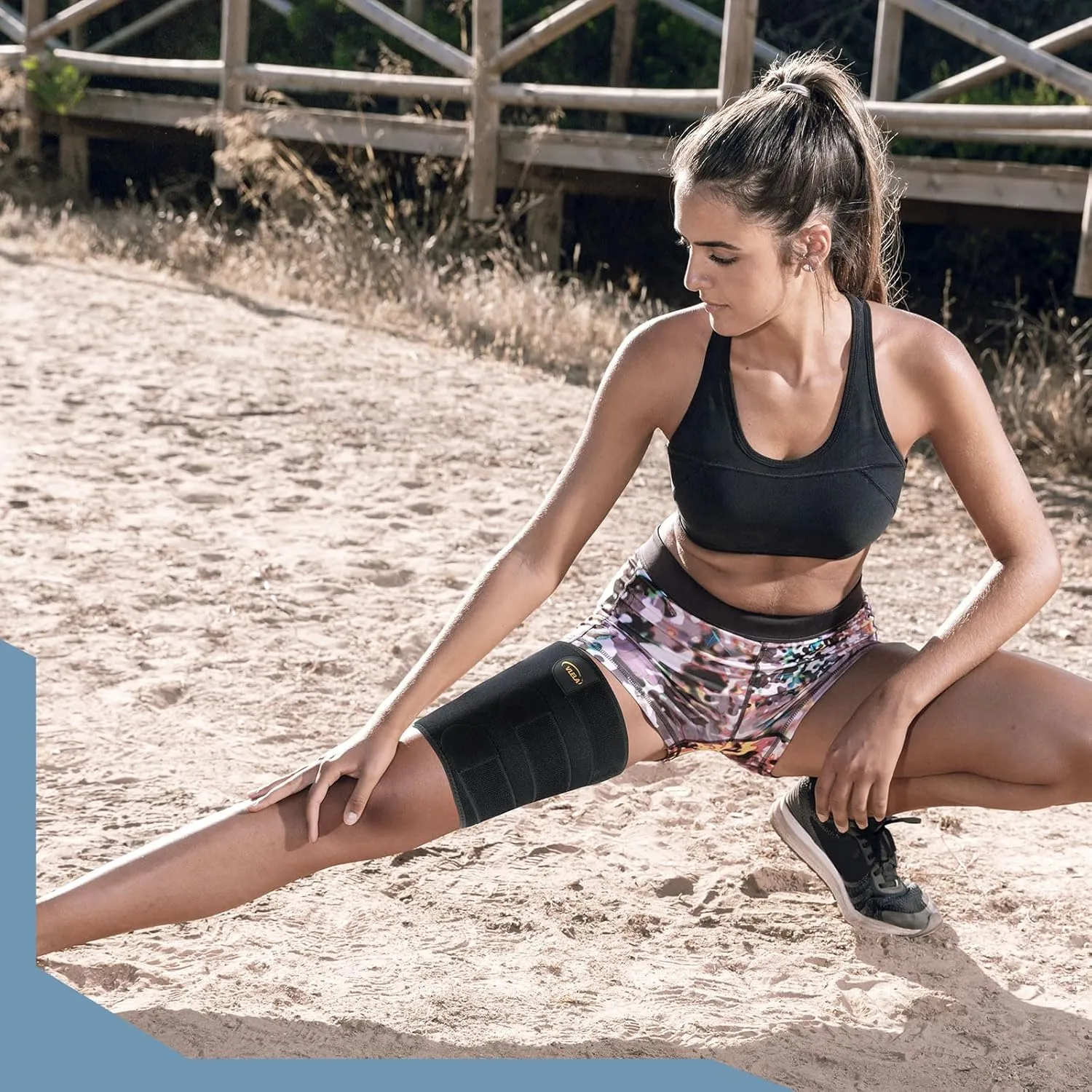 Hamstring Compression Sleeve with 3 Adjustable Straps,Thigh Compression