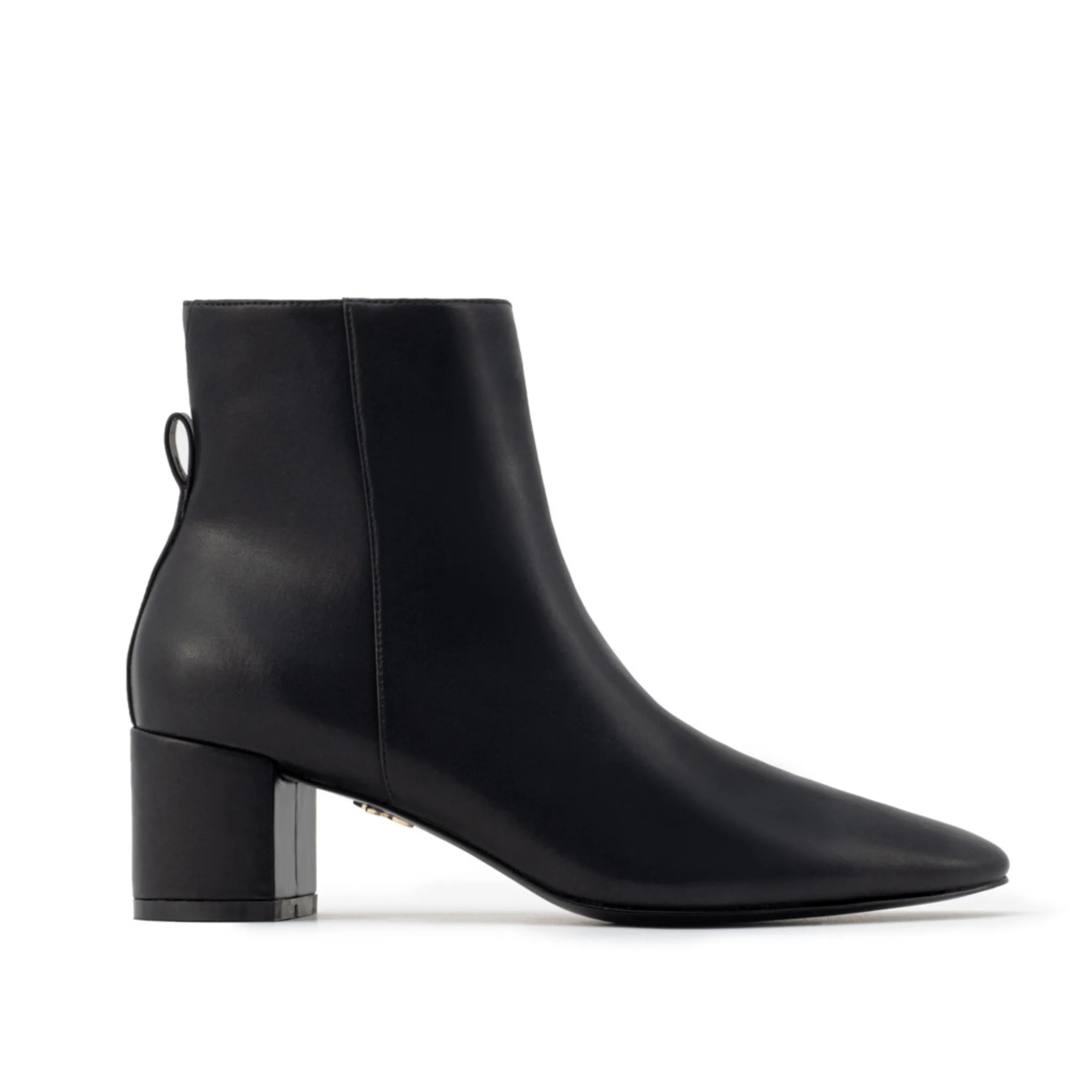 Hedy Vegan Leather Ankle Boots | Midnight Black