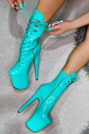 Hella Heels LipKit 8inch Boots - Minted