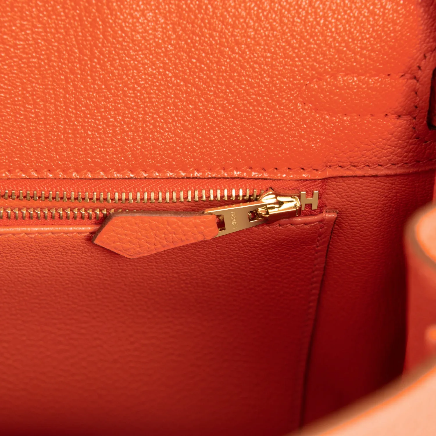 Hermes Orange Birkin 25cm Togo Gold Hardware