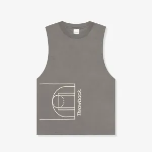 Hybrid Full Court Oversized Tank - Washed Grey