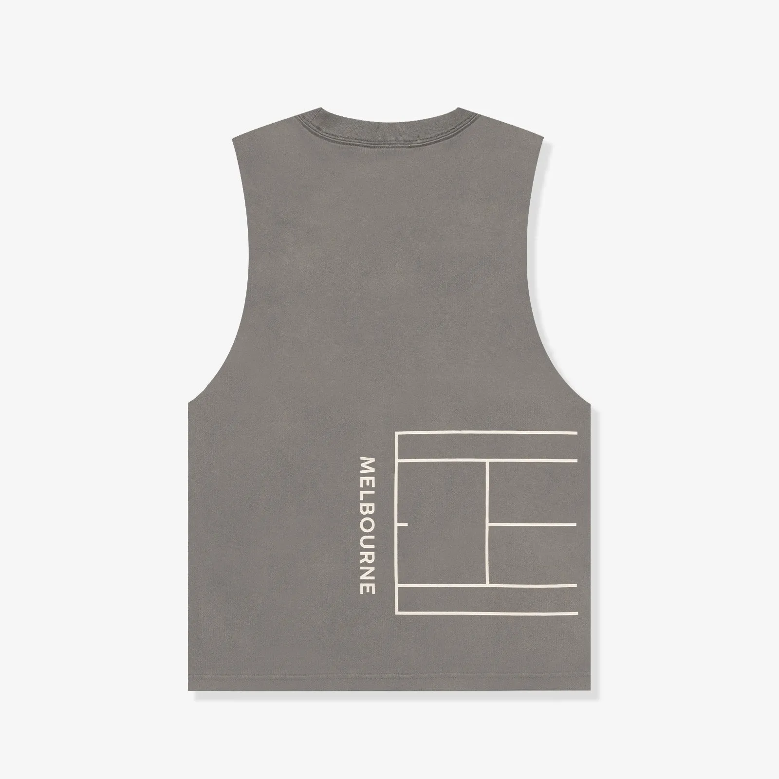 Hybrid Full Court Oversized Tank - Washed Grey