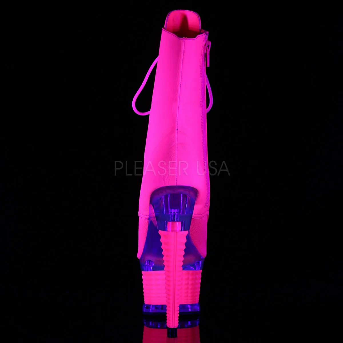 ILLUSION-1021  Neon Hot Pink Faux Le/Hot Pink Matte