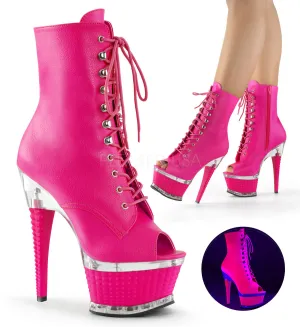 ILLUSION-1021  Neon Hot Pink Faux Le/Hot Pink Matte