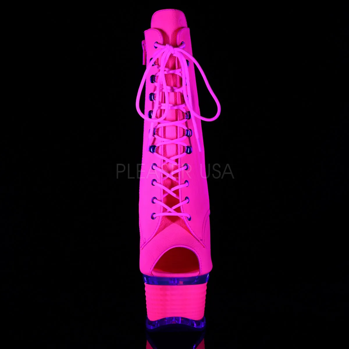 ILLUSION-1021  Neon Hot Pink Faux Le/Hot Pink Matte
