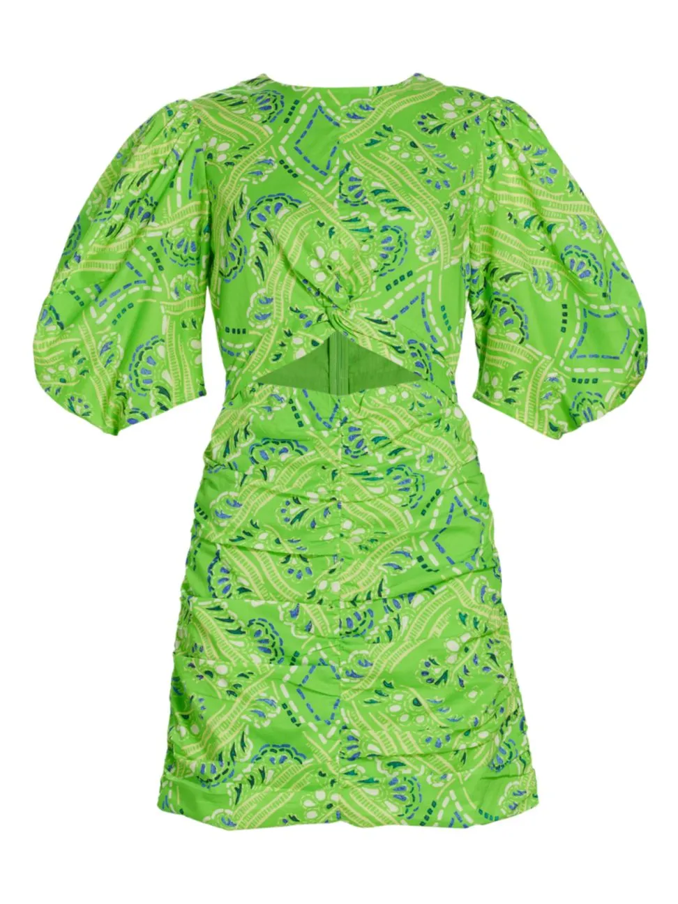Isla Dress in Lime Diamond Stitch