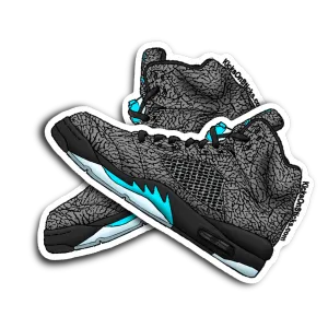 Jordan 5 "3Lab5" Blue Sneaker Sticker