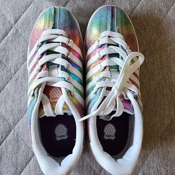 K Swiss Girls Rainbow Classic VN Sneakers Size 2.5 New