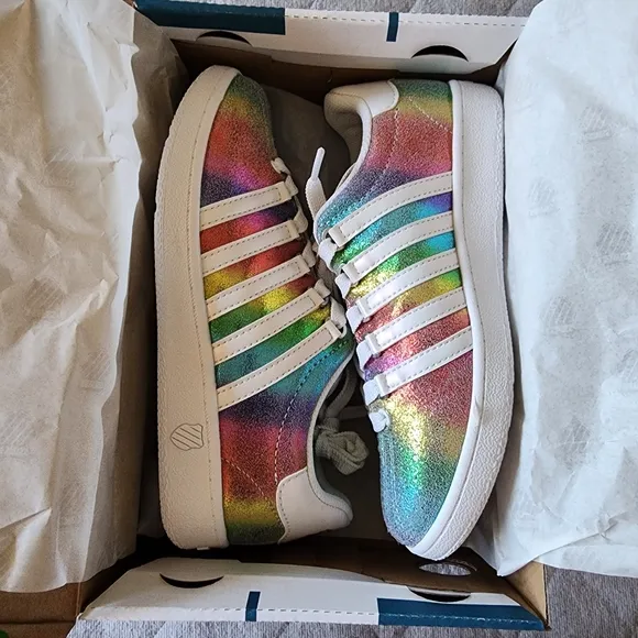 K Swiss Girls Rainbow Classic VN Sneakers Size 2.5 New