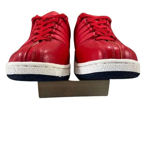 K-Swiss Classic VN Heritage Red|Navy Leather Sneakers