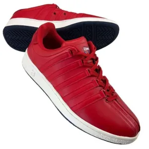 K-Swiss Classic VN Heritage Red|Navy Leather Sneakers