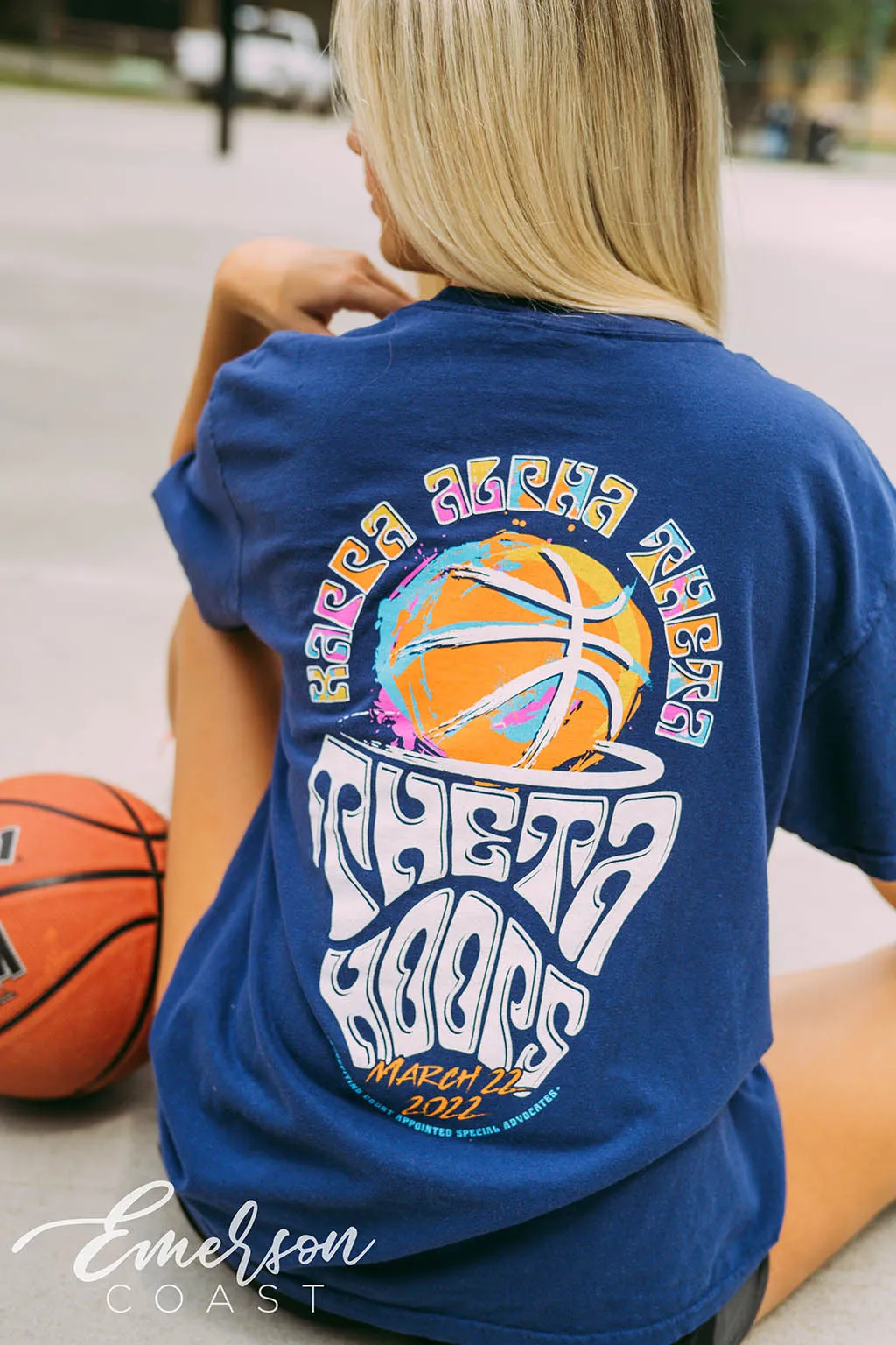 Kappa Alpha Theta Philanthropy Theta Hoops Tee