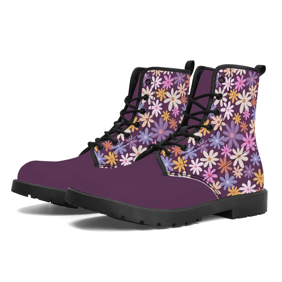 Kasumi Mist Purple Vegan Leather Boots