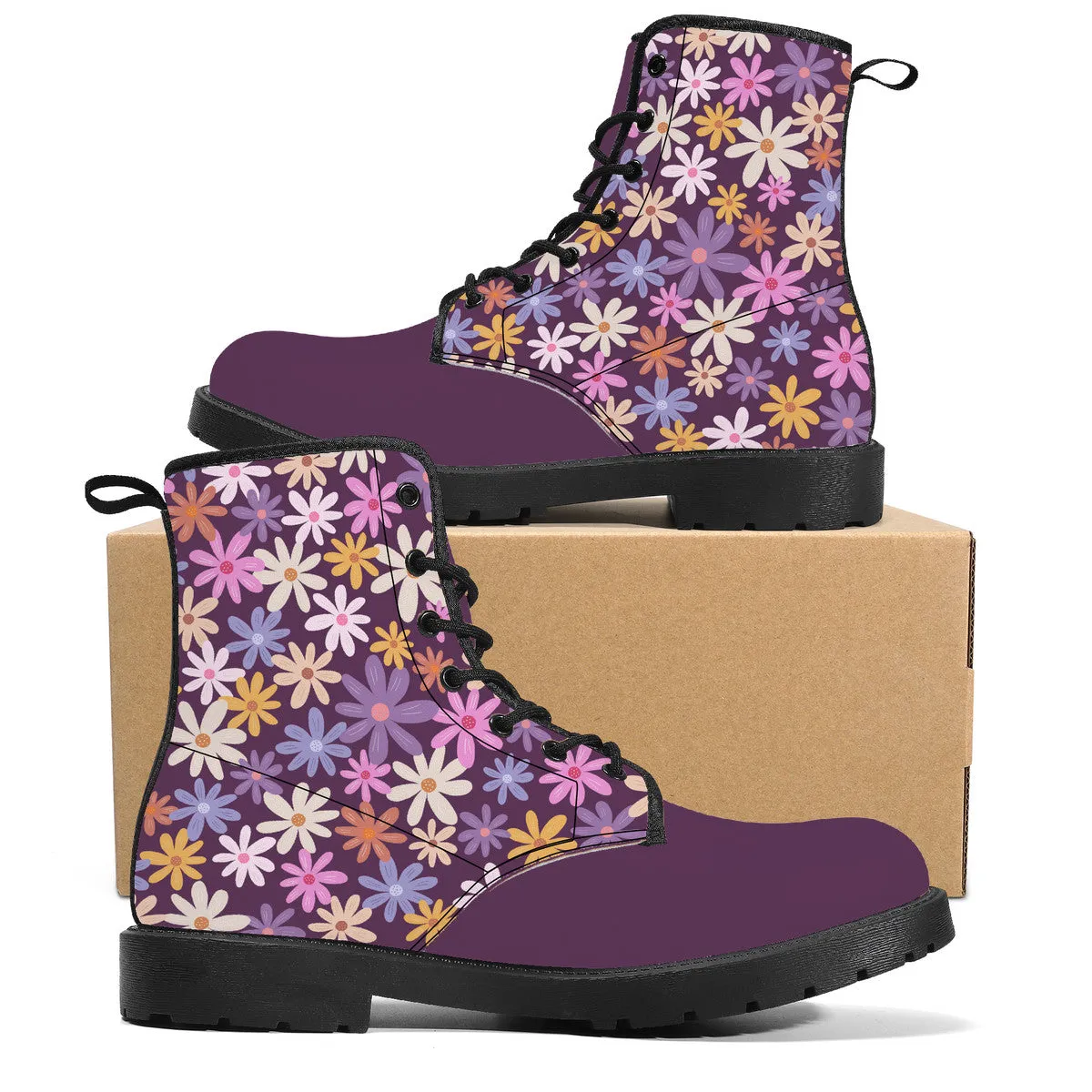 Kasumi Mist Purple Vegan Leather Boots
