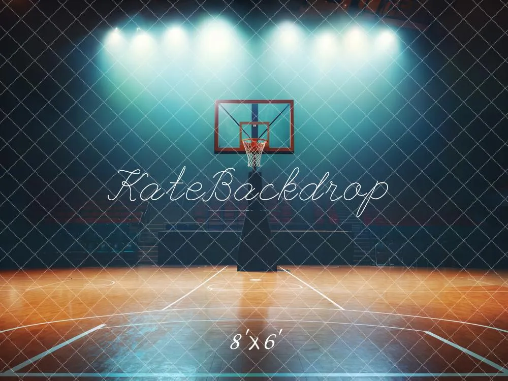 Kate Basketball Court Spotlight Backdrop Designed by Chain Photography