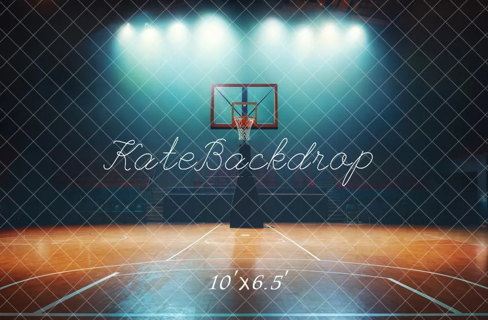 Kate Basketball Court Spotlight Backdrop Designed by Chain Photography