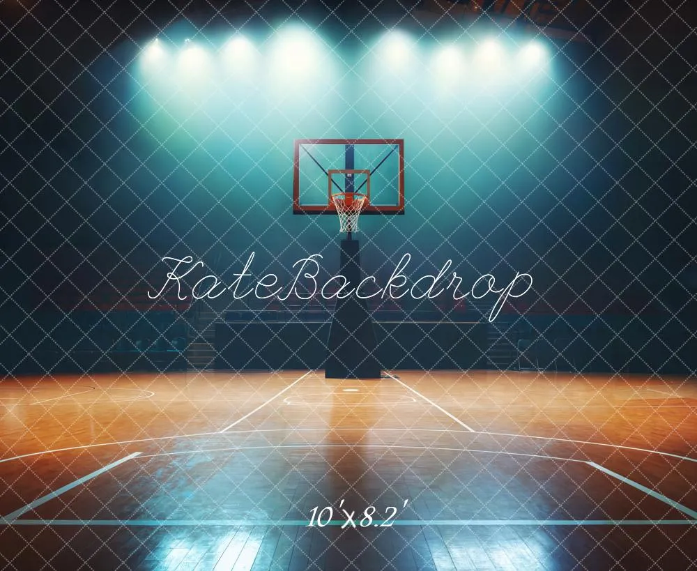 Kate Basketball Court Spotlight Backdrop Designed by Chain Photography