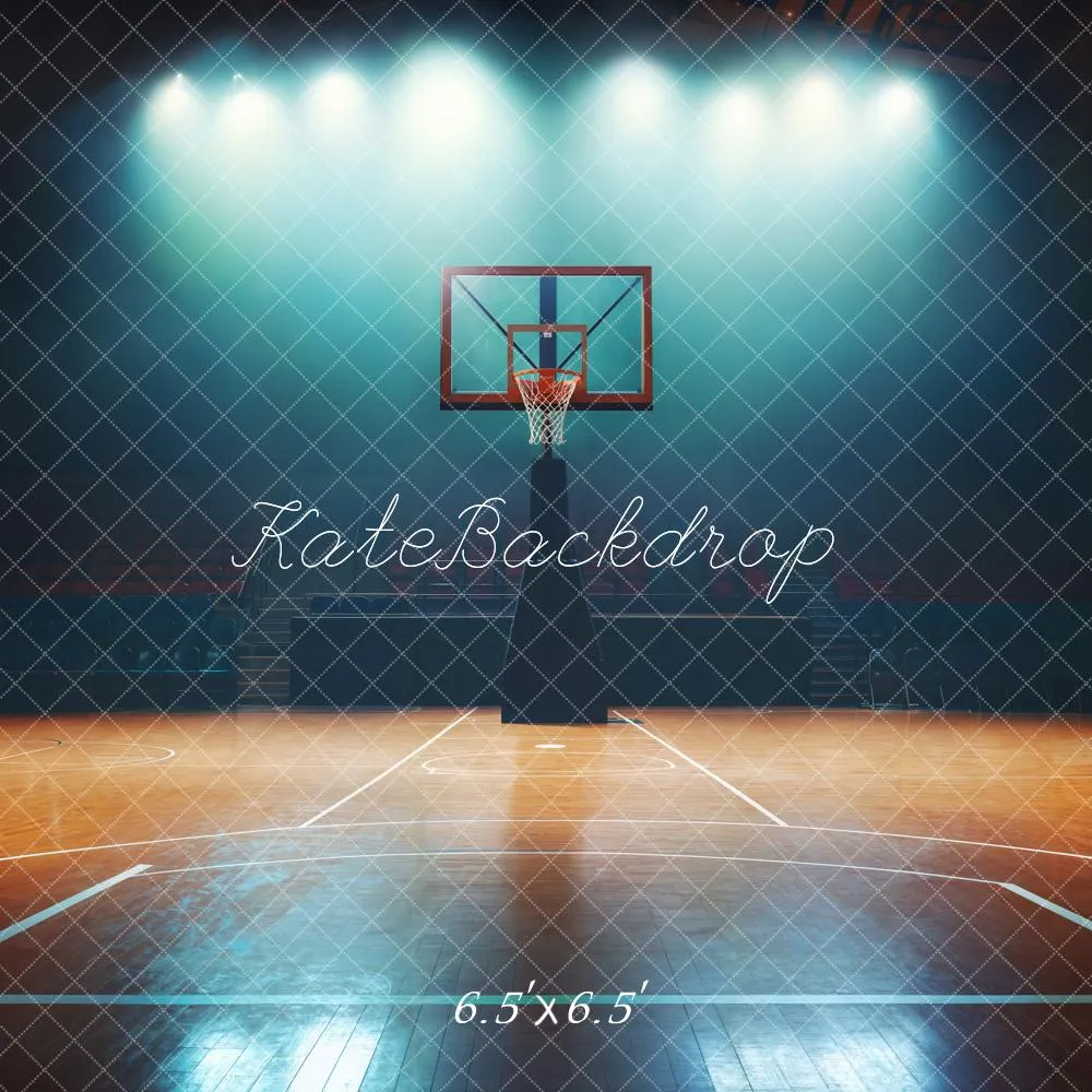 Kate Basketball Court Spotlight Backdrop Designed by Chain Photography