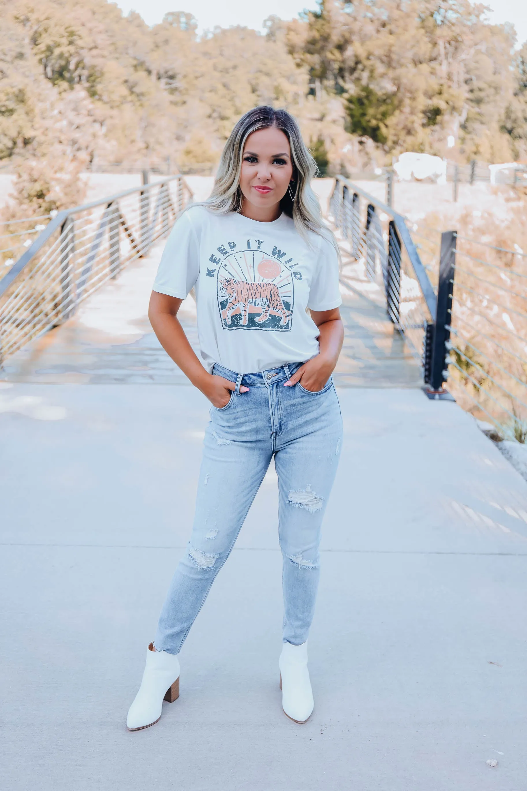 Keep It Wild Graphic Tee - White