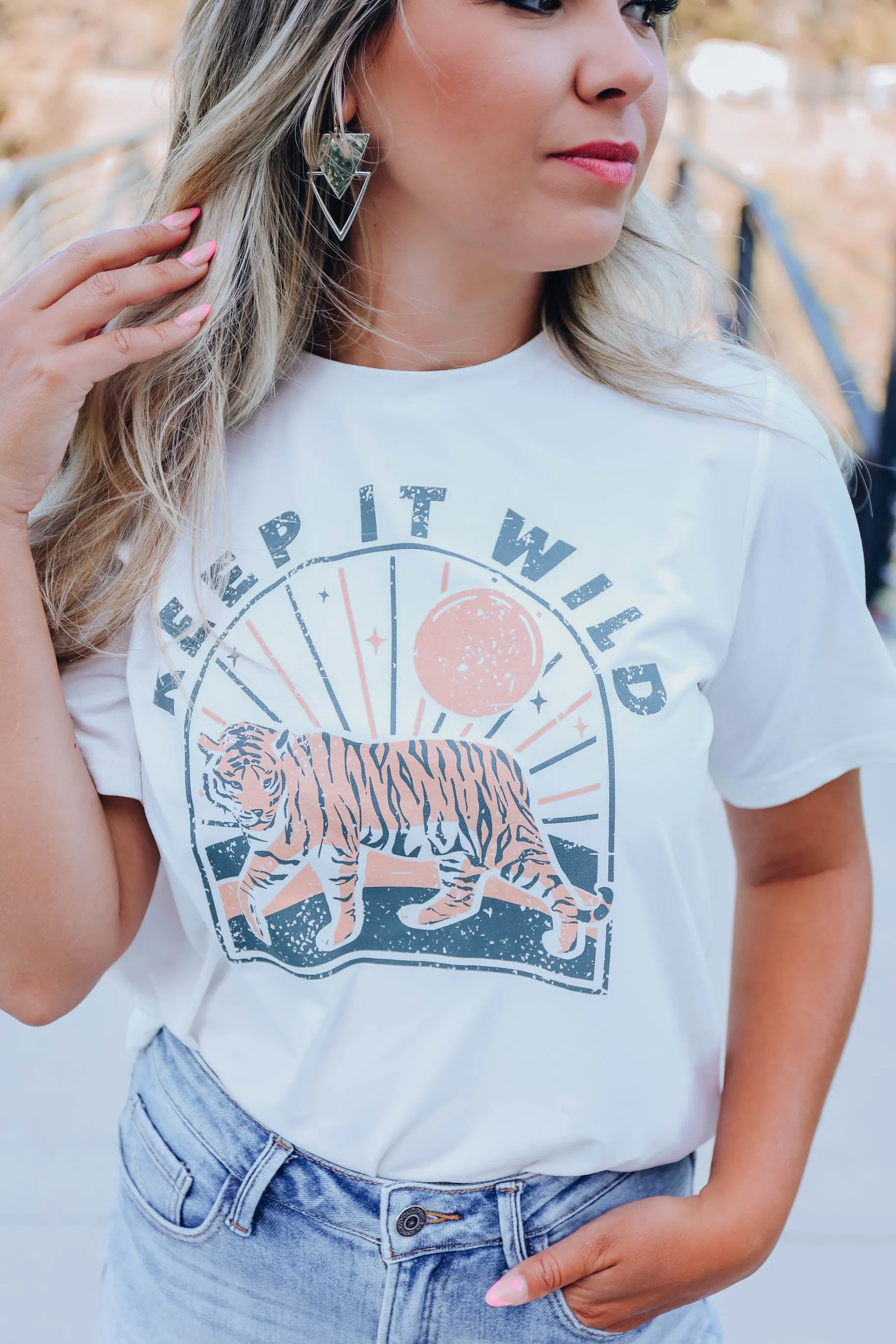 Keep It Wild Graphic Tee - White