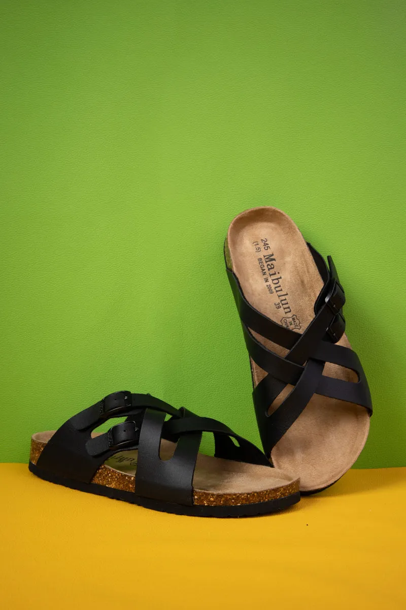 Layana Double Criss Cross Footbed Sandal