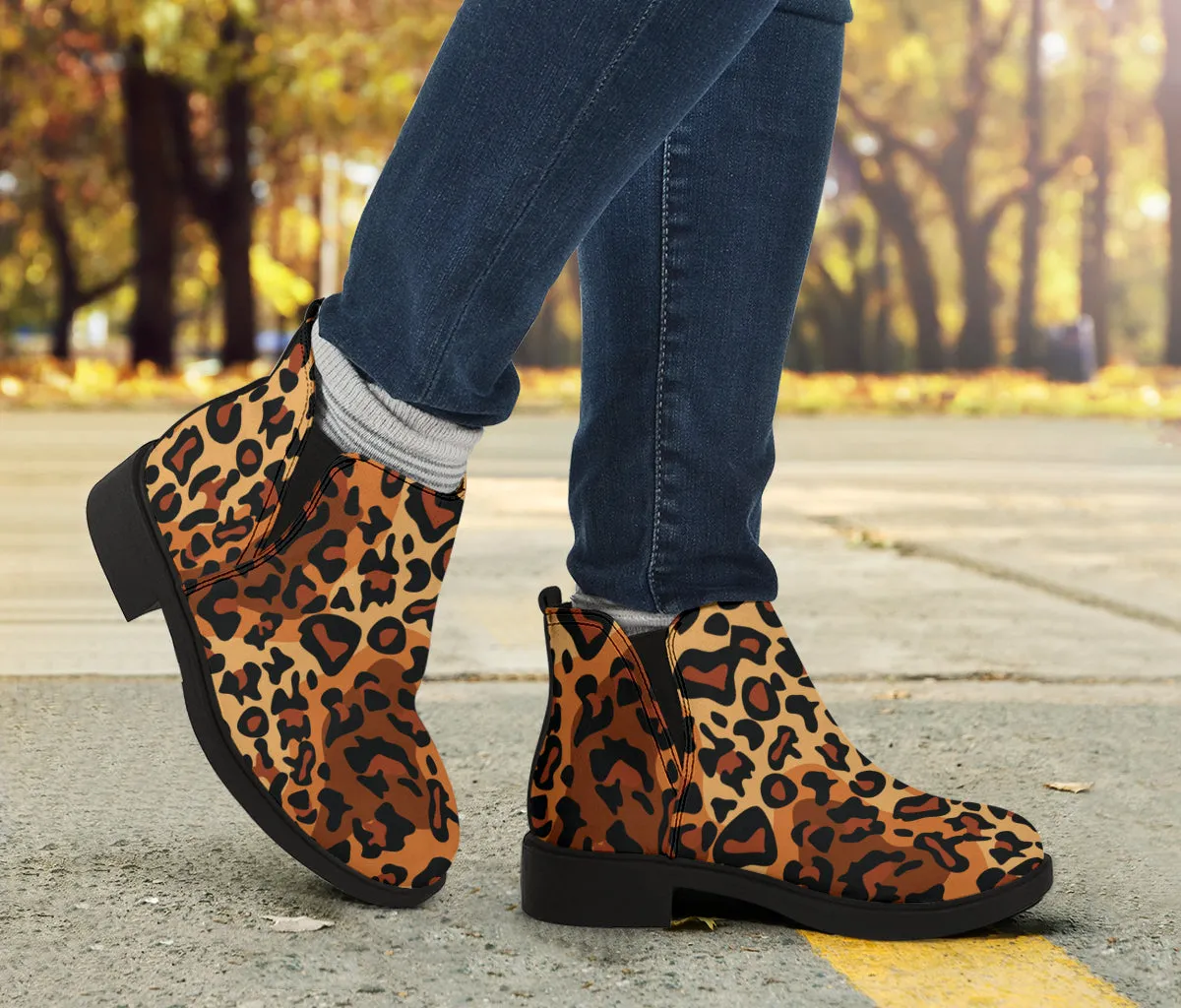 Leopard Pop Art - Suede Boots