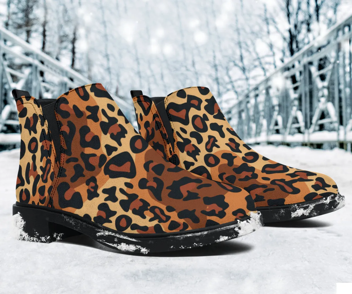 Leopard Pop Art - Suede Boots