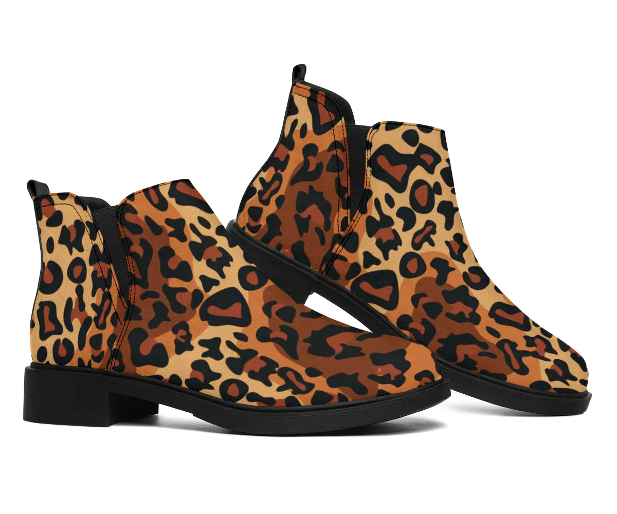 Leopard Pop Art - Suede Boots