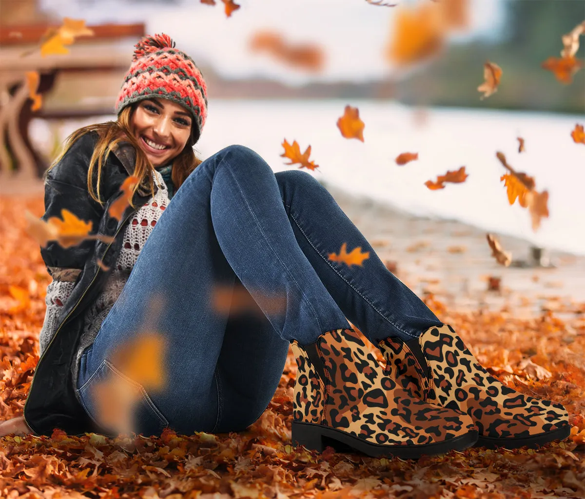 Leopard Pop Art - Suede Boots