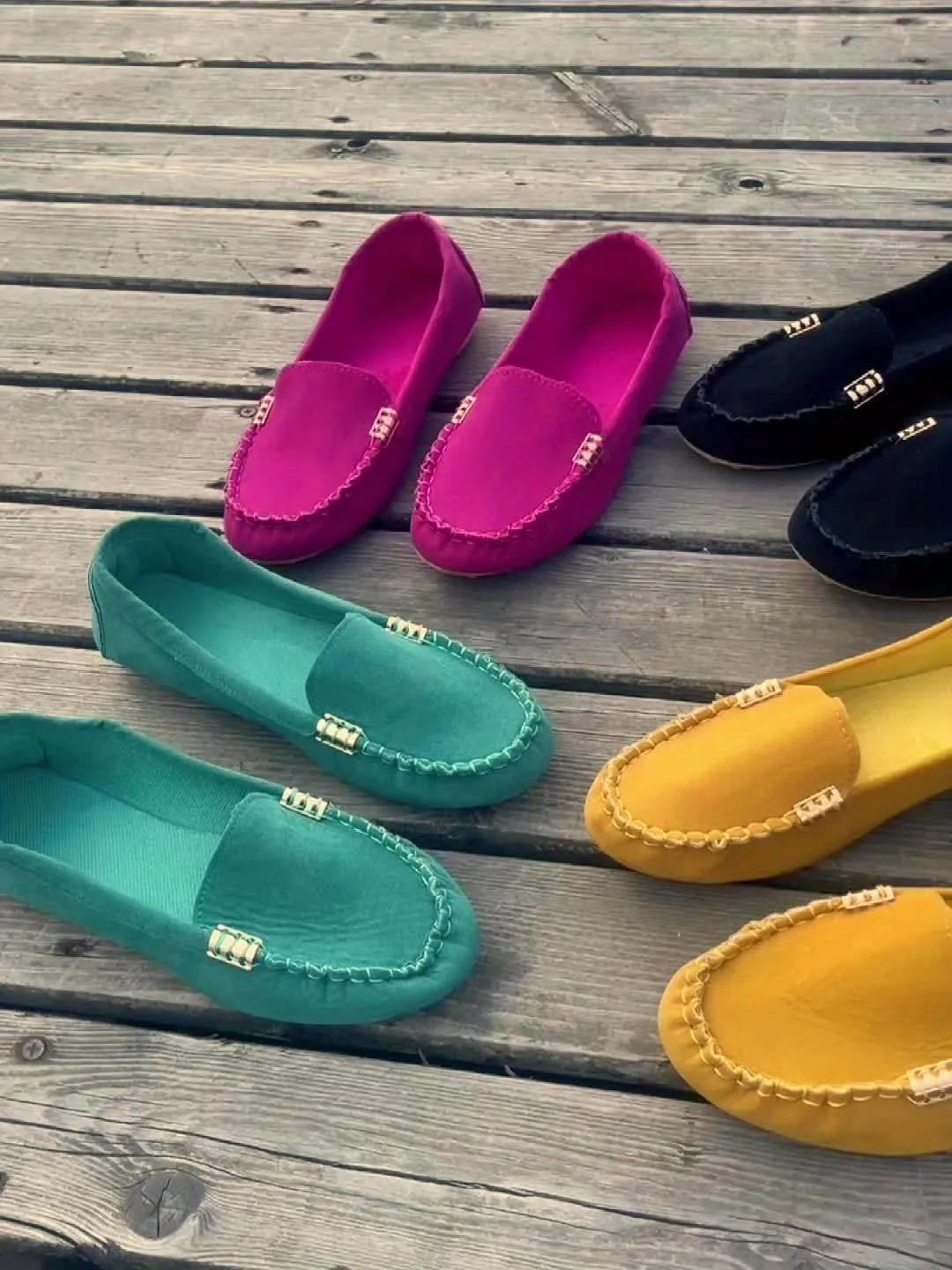 Loafer met metalen element - Comfortabele slip-on schoenen, licht & modieus