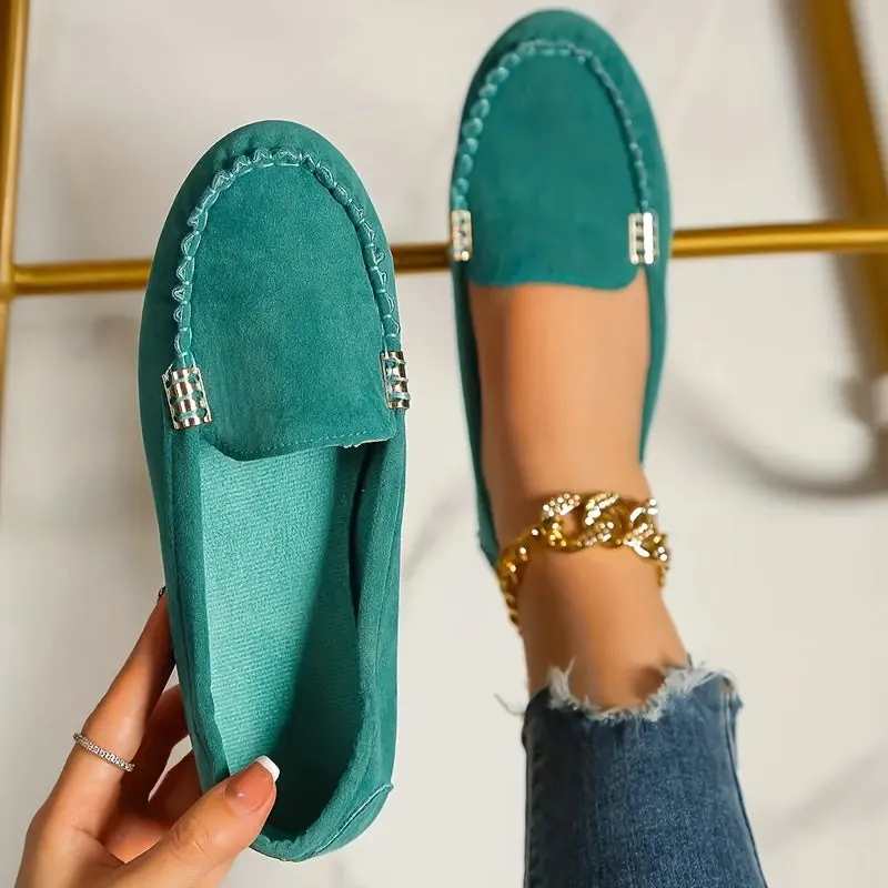 Loafer met metalen element - Comfortabele slip-on schoenen, licht & modieus