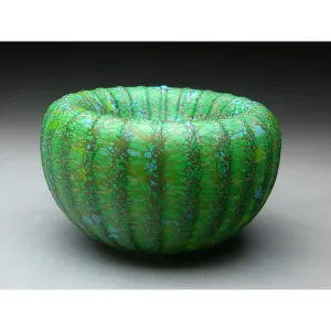 Medium Treasure Bowl in Green Handblown Glass Bowl by Thomas Spake Studios