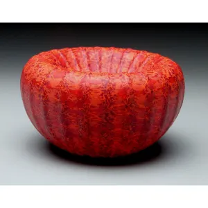 Medium Treasure Bowl in Red Handblown Glass Bowl by Thomas Spake Studios