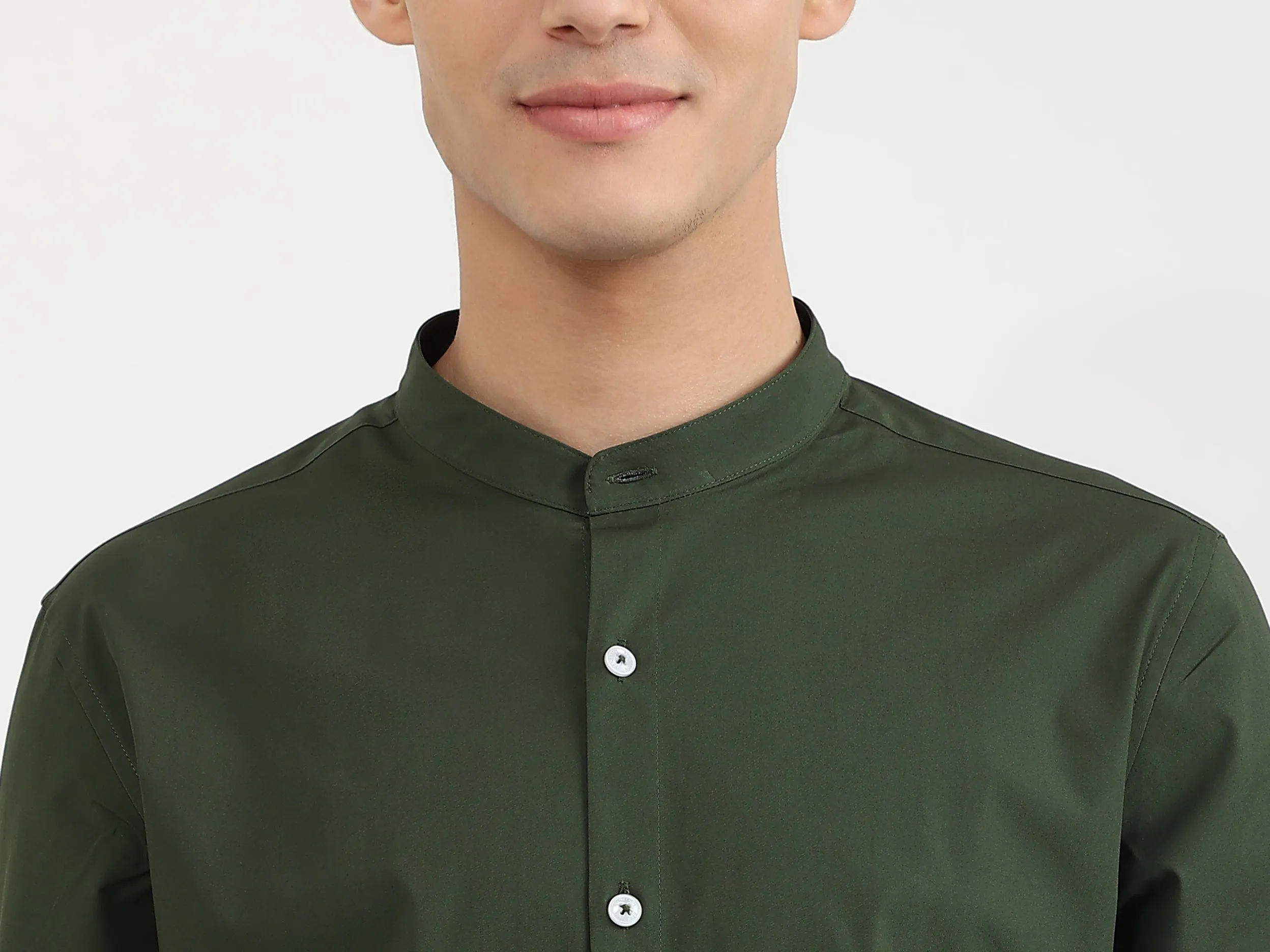 Mens Slim Fit Solid Shirt