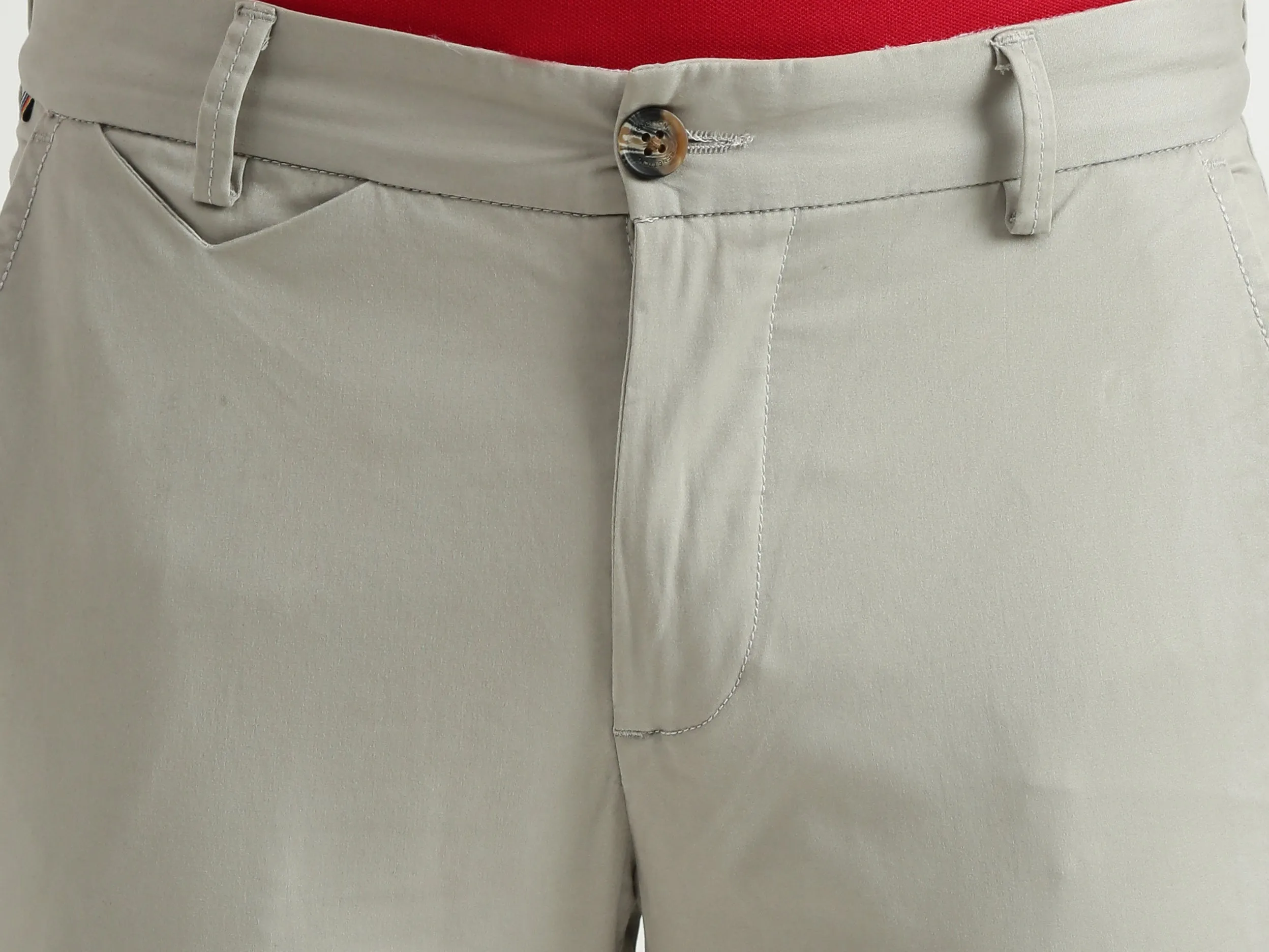 Mens Slim Fit Solid Trousers