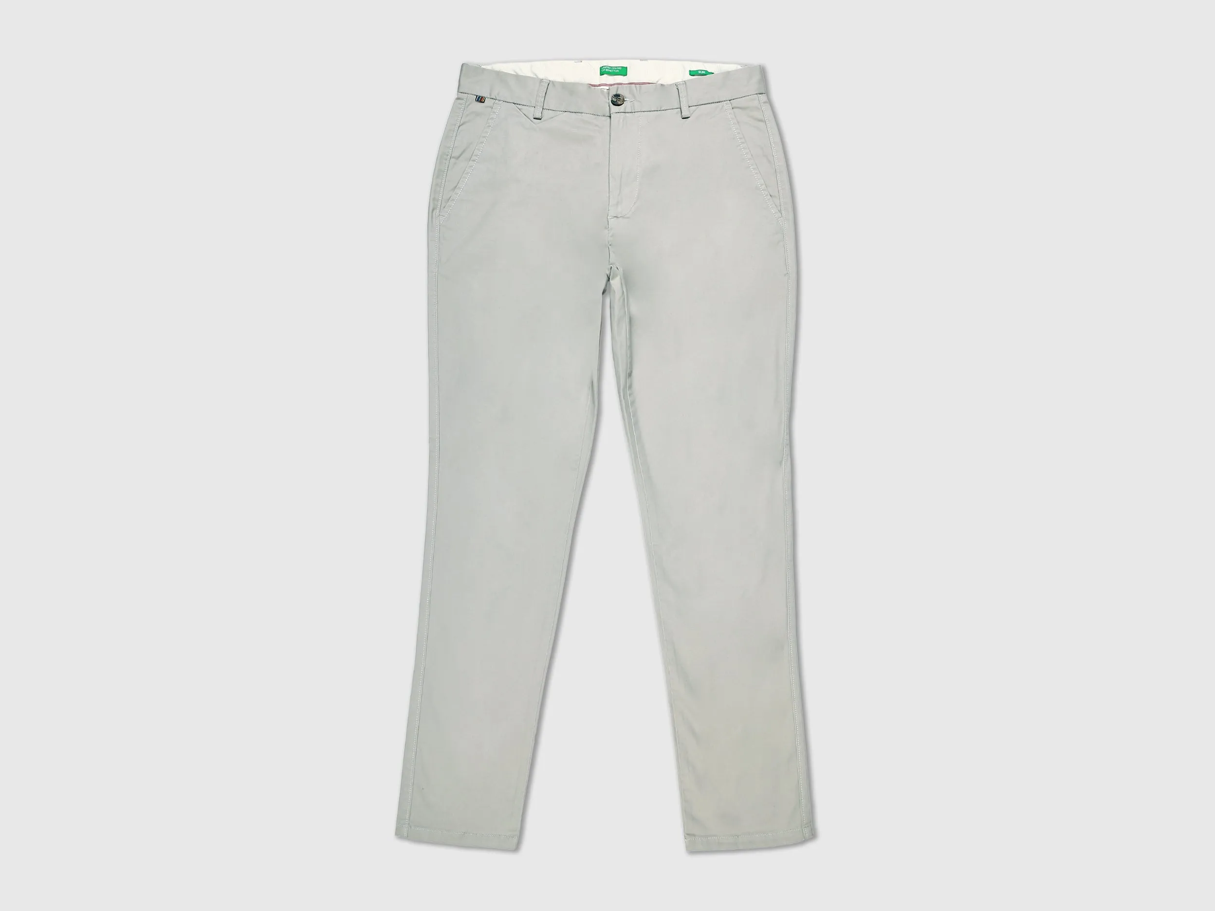 Mens Slim Fit Solid Trousers