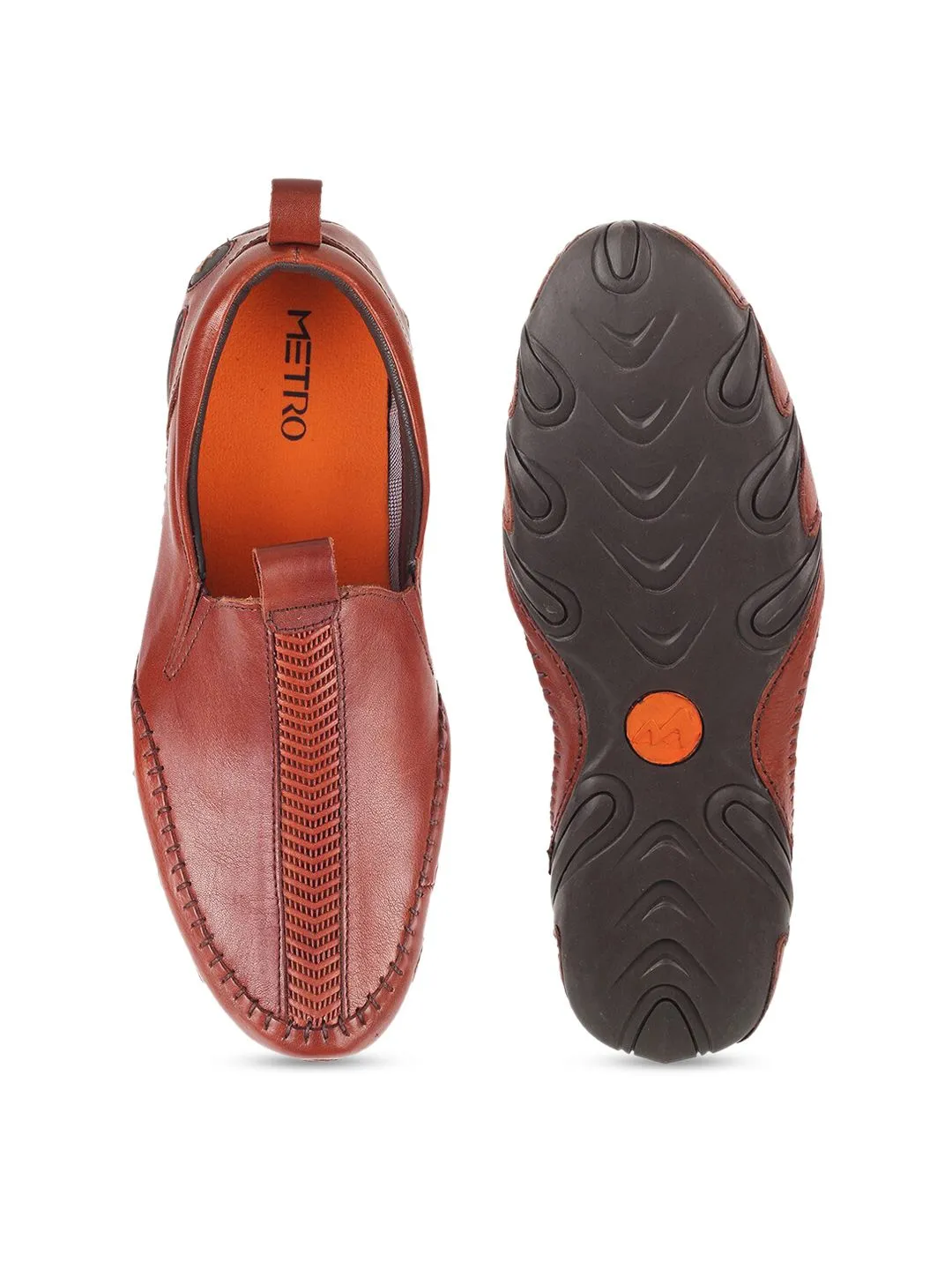 Metro Men Leather Comfort Insole Basics Loafers