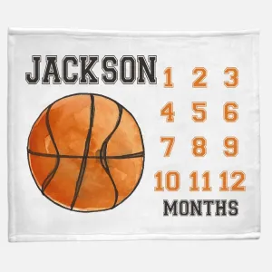 Milestone Blanket - Basketball