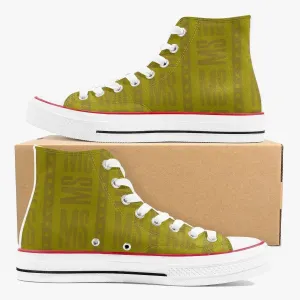 Misha High-Top Lady Canvas Shoes - Yellow