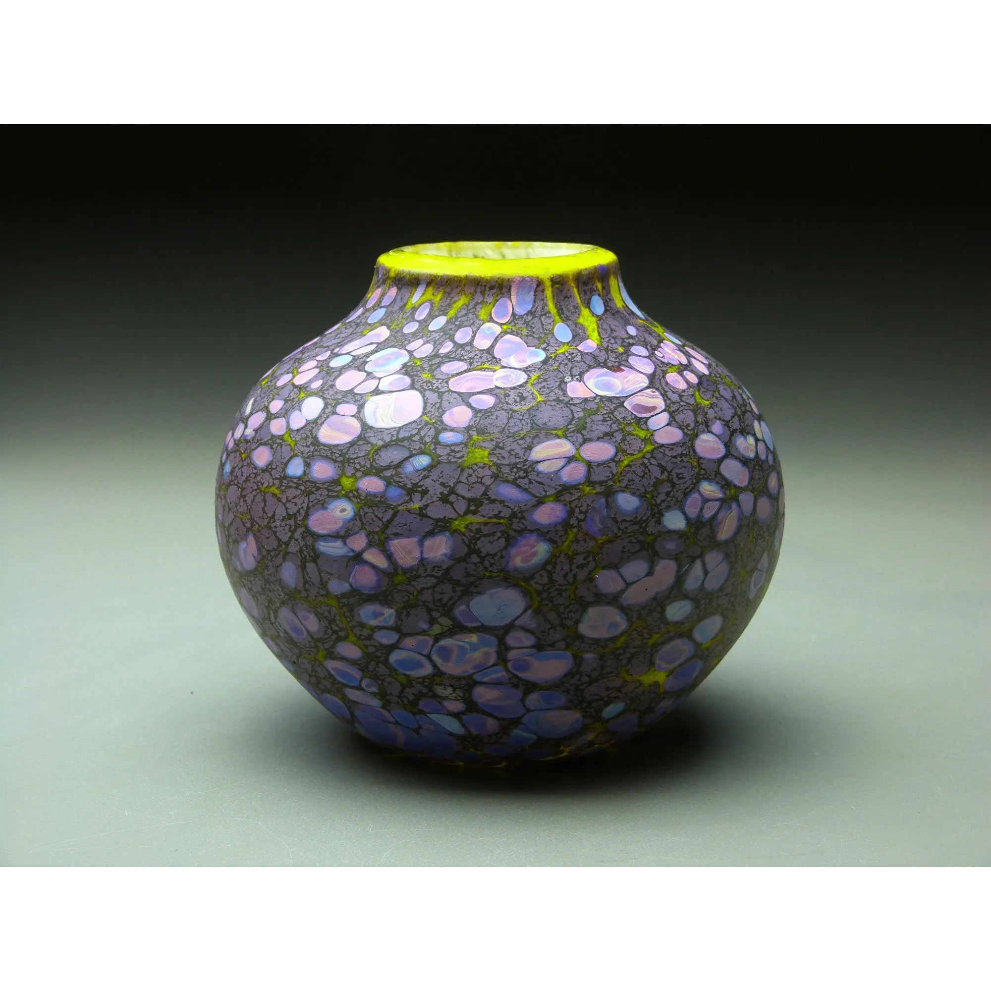 Native Vessel in Purple Handblown Glass Vase by Thomas Spake Studios