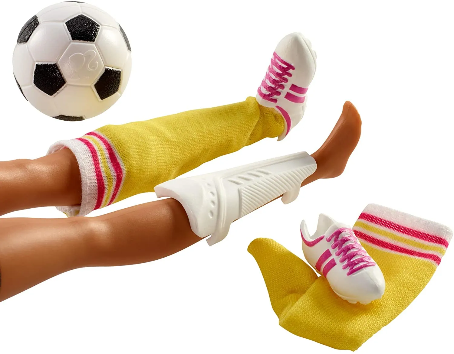 New in slightly damaged package! Barbie You Can Be Anything Athlete Doll, Brunette Soccer Player Doll with Soccer Ball