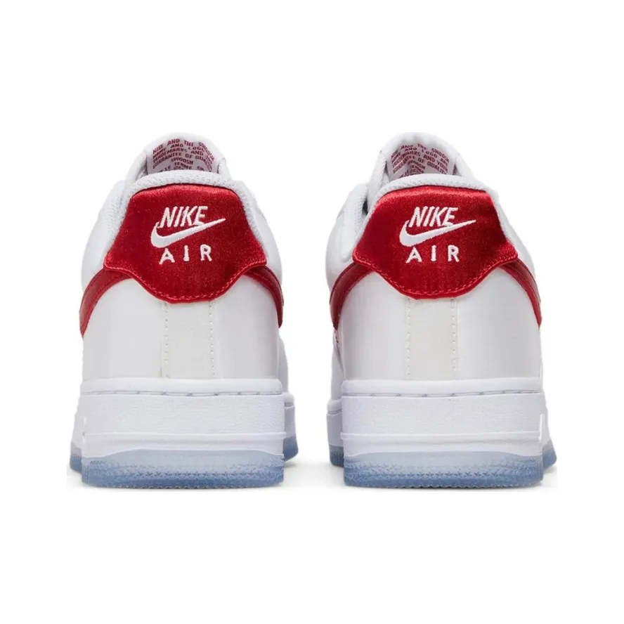 Nike Air Force 1 '07 Essentials Satin White Gym Red'