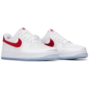 Nike Air Force 1 '07 Essentials Satin White Gym Red'